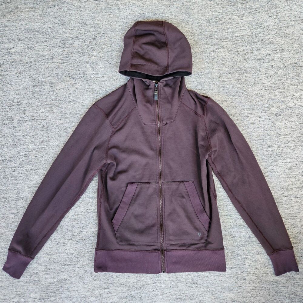 Black Diamond Jacket Men's XS Purple Deployment Hybrid Merino Wool Blend Hoodie